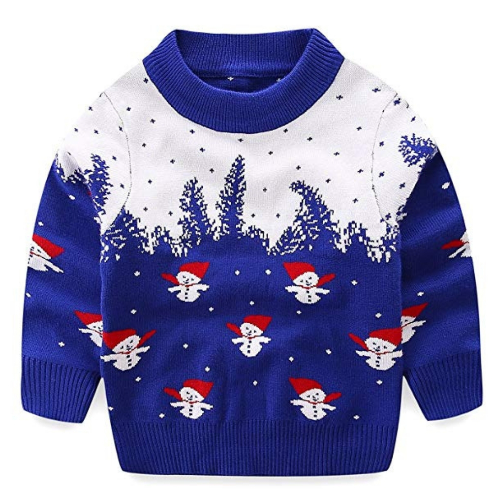 Mud Kingdom Little Girls Cardigan Sweater Cute Snowman Christmas Red Size 5 